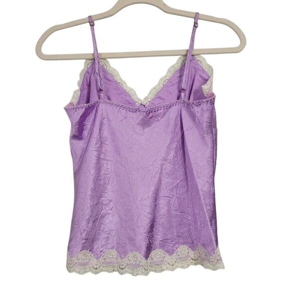 Vtg Y2K No Boundaries Satin Camisole Tank Top Sz S Lilac Lace Boho Fairy Grunge - Picture 2 of 7